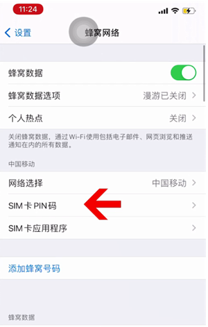 辉南苹果14维修网分享如何给iPhone14的SIM卡设置密码 